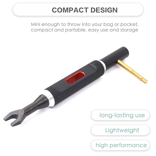 RC Multi-Function Wrench Turnbuckle Nut Ball Joint Remover 4mm Universal Repair Tool with 2.0mm Screwdriver for 1/10 1/8 1/24 Crawler Truck Off Road Car Boat Drone Airplane(Black Red) | 4mm Universal Repair Tool,2.0mm Screwdriver,for 1/10 1/8 1/24 Crawler