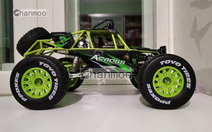 1/10 RC Short Course Truck Tires And Wheels With 12mm 14mm 17mm Hex 113mm 1/8 Rubber Tyres For 1/8 or 1/10 Scale On Road Car HSP Sonic 94102 GT PTG-2 Tamiya TT02 RC Racing Car 4PCS (Green A) - color: Green A