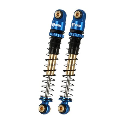 INJORA 43mm Aluminum Threaded Shocks Absorber Damper for 1/24 SCX24 (Blue) - color: Blue