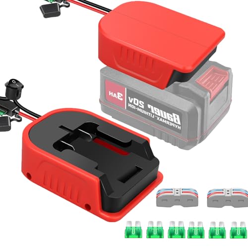 URUN 2 Pack for Bauer 20V Max Battery Power Wheel Adapter，Power Wheels Battery Converter Kit with Fuses & Wire Terminals, 14AWG Wire, Power Connector for DIY Rc Car Toys, Robotics,Rc Truck - size: for Bauer 20V Max Battery