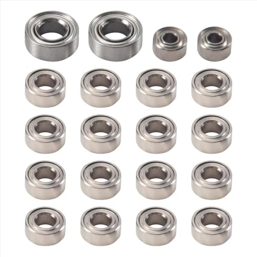 Rc Bearings for Axial for SCX24 90081 AXI00001 AXI00002 1/24 20Pcs Steel Ball Bearing Set RC Crawler Car Spare Parts Model Accessories
