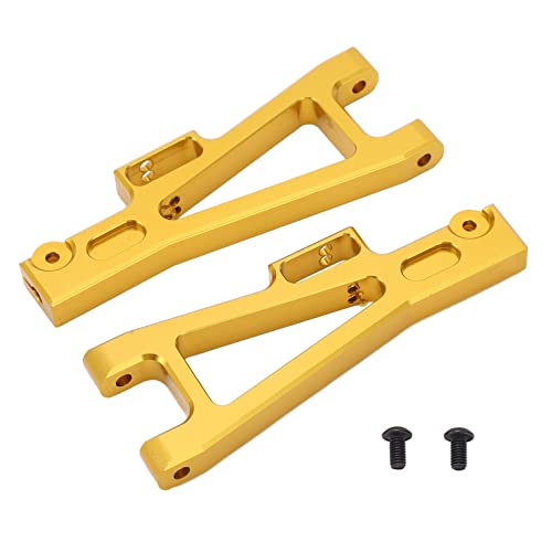 2Pcs Aluminum Front Lower Rear Lower Suspension Arms, A Arms Set, RC Front Swing Arm for JLB 1/10 Car Truck Series Front Rear Lower Swing Arms (Gold) - color: Gold