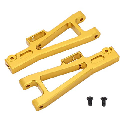 2Pcs Aluminum Front Lower Rear Lower Suspension Arms, A Arms Set, RC Front Swing Arm for JLB 1/10 Car Truck Series Front Rear Lower Swing Arms (Gold) - color: Gold