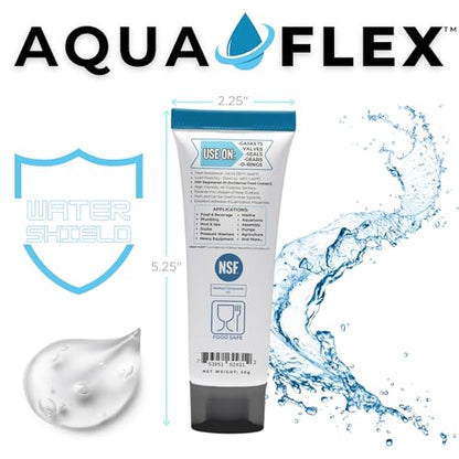 Beaver Island Aqua Flex Silicone Grease, NSF Registered Food-Grade, 50g | Lubricates & Protects O-Rings, Gaskets & Seals; for Pool & Spa Equipment; Multi-Purpose; Long-Lasting; Scuba & Dive Gear