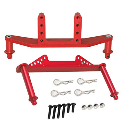 Replacement RC Car Front & Rear Body Mounts Posts for Traxxas 1/10 Slash 2WD Aluminum Alloy Durable RC Car Upgrade Accessories - color: Red