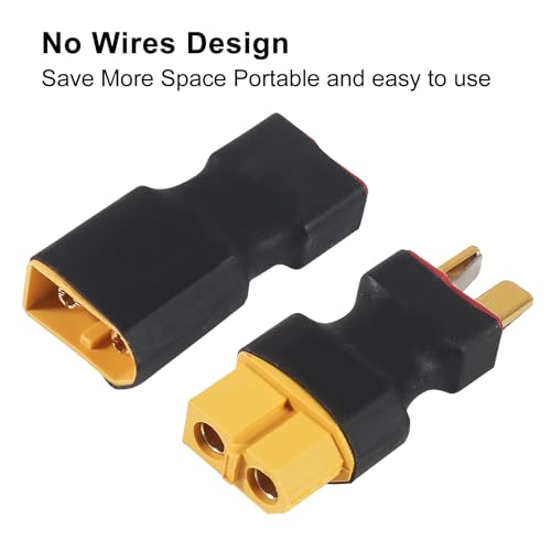 4 Pairs XT60 to T-Plug Connectors Kit XT60 Plug Male Female Connector to T Plug Male Female Connector for RC Battery