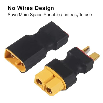 4 Pairs XT60 to T-Plug Connectors Kit XT60 Plug Male Female Connector to T Plug Male Female Connector for RC Battery