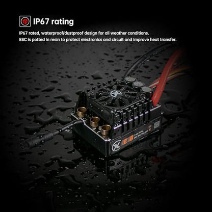 XC E8 Sensored Brushless ESC for 1/8 RC Car,3-6S 160A | Bluetooth APP Programming,6.0V/7.4V/8.4V BEC,Turbo Timing,Multiple protection,Smart Fan - size: No Connector