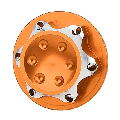 Tbest RC Hub Nut, 17mm 4Pcs Aluminium Alloy Hub Nut Wheel Accessory for 1/8 RC Car Model(Orange) Car Model Accessory Replacement Parts