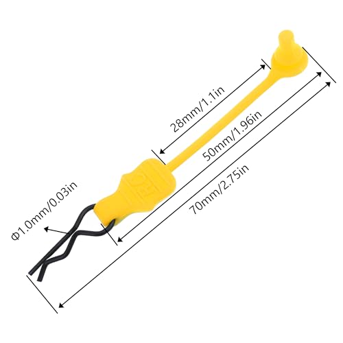 1.0mm RC Cars Body Clips with Pull Tabs for Universal 1/14 1/16 1/18 SCX24 Remote Control Car Compatible with Redcat HPI Himoto HSP Exceed Truck Buggy(10 Pieces,Yellow) - color: Yellow