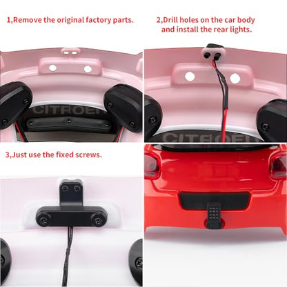 MORLORDY RC Light Kits Front and Rear Lights Set for 1/14 MJX 14303 4WD RTR High Speed RC Drift Rally Car Upgrade Parts (Front & Rear) - color: Front & Rear