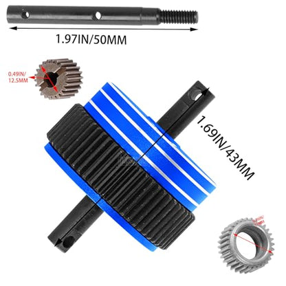 RC Upgrades Part for 1/10 Slash 2WD Rustler Stampede Bandit VXL XL-5,Aluminum Gearbox Transmission Gear Differential Transmission Gear,Navy Blue - color: Navy Blue(Upgrades Part)