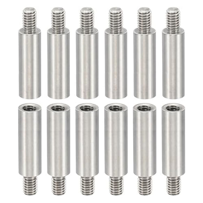 PATIKIL 24pcs M4 Standoffs, M4 18+6mm Spacer Standoffs Steel Threaded Standoffs Screws Kit 4mm ID 6mm OD Metric Male Female Thread Adapters for Circuit Board PCB RC Drones Motherboard - size: 18+6mm L