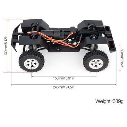 150mm 5.91in Wheelbase Assembled Frame Chassis with 2-Speed Gearbox for 1/18 RC Crawler TRX4M Bronco Defender JJRC C8809 c8801 Part