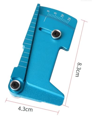 Adjustable Camber Gauge Ruler for RC Car 1/8 1/10 – Aluminum Wheel Alignment Tool with 15° Measurement, Compatible with(Style A Blue) - color: Style a Blue