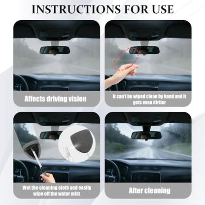 Windshield Cleaning Tool, Car Window Cleaner, Vehicle Window Cleaner with Extendable Handle & 2 Washable Microfiber Pads, Car Interior Glass Wiper Cleaning Kit for Most Vehicles (StyleB) - color: StyleB