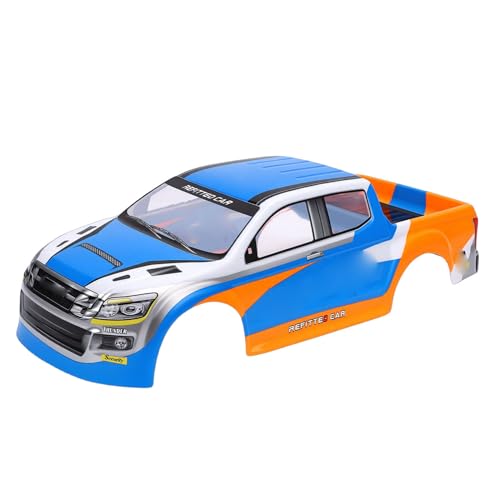 RC Car Body Shell 1/10 Scale Universal Painted Precut Modification 26cm Wheelbase for Pickup Truck (Blue) - color: Blue