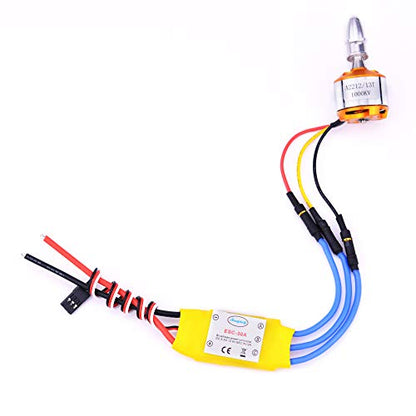 YoungRC A2212 1000KV Brushless Motor+ 30A ESC Electric Speed Controller with Gold Bullet Banana Plugs for RC Multicopter Quadcopter | With Gold Bullet Banana Plugs For RC Multicopter Quadcopter