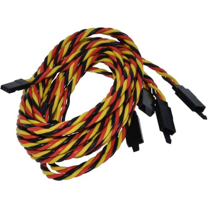 BackBayRC - 20awg Twisted Servo Extension Cable w/Safety Clip - 100 Strands for RC Vehicles, Drones, E-Bikes - 8 Lengths / 5 Wires per Pack (75CM / 30in) - style: 75CM / 30in