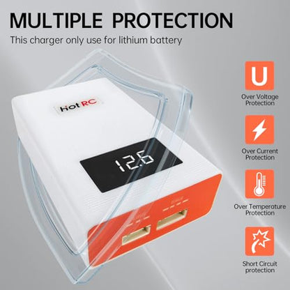 Lipo Battery Charger 40W 3S-4S RC Battery Charger 11.1V / 14.8V, RC Lipo Charger Discharger for 3S 4S Lipo Batteries, RC Lipo Balance Charger for Hobby RC Car Boat Airplane Faster Quick Compact Charge