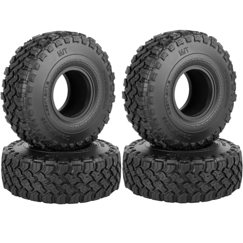 1.9 Inch RC Crawler Tires Skins Soft Rubber Off-Road Tyres for 1/10 TRX4 TRX6 SCX10 90046 AX103007 D90 Gen7 MST VS4-10,RCHuiWow High Grip Mud Terrain Tyres,StyleF - style: StyleF(4pcs)