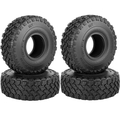 1.9 Inch RC Crawler Tires Skins Soft Rubber Off-Road Tyres for 1/10 TRX4 TRX6 SCX10 90046 AX103007 D90 Gen7 MST VS4-10,RCHuiWow High Grip Mud Terrain Tyres,StyleF - style: StyleF(4pcs)