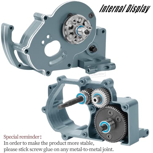 RC Transmission Complete Upgrades Part for 1/10 2WD Slash Rustler Stampede Bandit 2WD(VXL),Alloy Aluminum Gearbox,Replace #3695,Titanium - color: Titanium(1set)