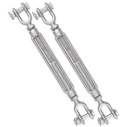 3/4 x 9 Inch Turnbuckle Forged Galvanized Steel Jaw and Jaw Turnbuckles for Cable Rail Rigging Rope Chain, 5,200 lbs Working Load Limit, 2PCS (3/4" X 9") - size: 3/4" X 9"