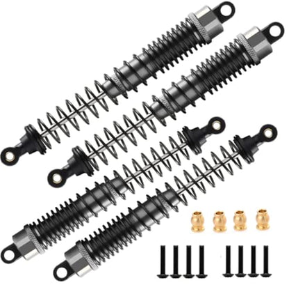 RC Shock Absorber Damper 130mm Oil Adjustable For RC Car 1/10 Crawler Truck HPI HSP Traxxas Losi Axial Tamiya Redcat Upgrade Part 4pcs/set(Titanium) - color: Titanium