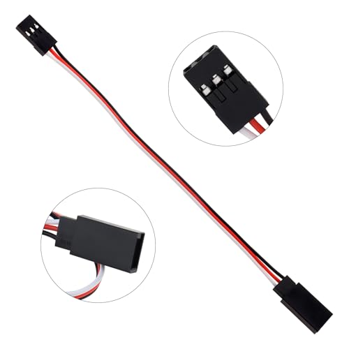15Pcs 3-Pin Servo Extension Cable 15cm Male to Female JST Plug Servo 30 Core Wire Cable Connectors Fit for JR RC Airplane Car Remote Control Parts