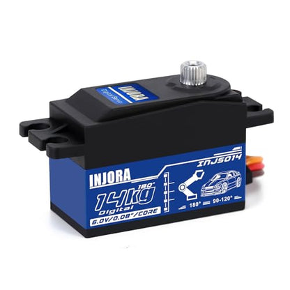 INJORA 14 kg Low Profile High Torque Digital Servo for 1/10 RC Crawler