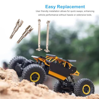 RC Car Metal Rear Drive Shafts Replacement for SCY 18101PRO 18103PRO, Upgraded Dogbone Rear Axle Driveshaft with Metal Construction for Enhanced Performance and