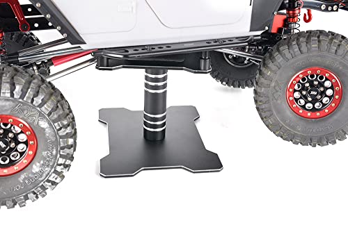RC Car Stand Work Stand Repair Station 360 Degree Rotate for 1/10 1/8 1/12 RC Car Truck Buggy Crawler Multifunctional Repair Stand Repair Tool - color: Matte Black