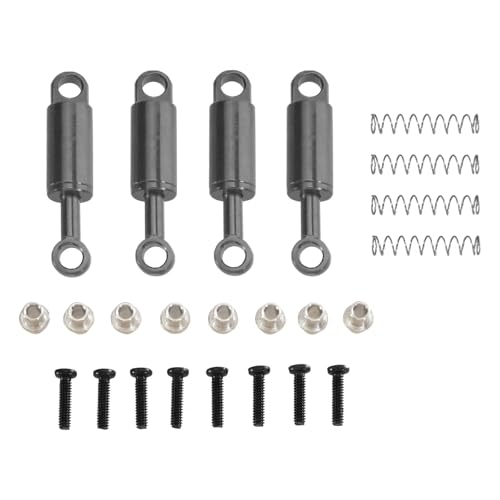 Compatible with WLtoys 284131 284010 K989 K969 1/28 RC Car Upgrade Parts Accessories Metal Built‑in for Spring Shock Absorber RC Assortment(Gray) - color: Gray