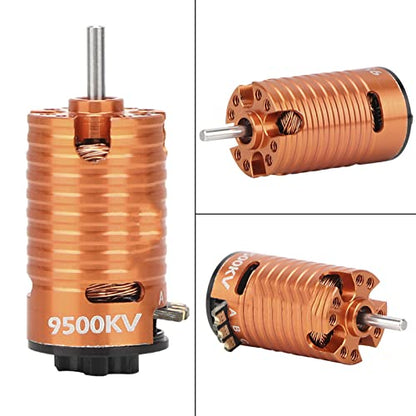 2 Poles 9500KV Brushless Motor, Car Digital Metal Shaft Sensored Brushless Motor 3.7cm/1.5in Car Model Accessory for 1/24 1/28 RC Model Car