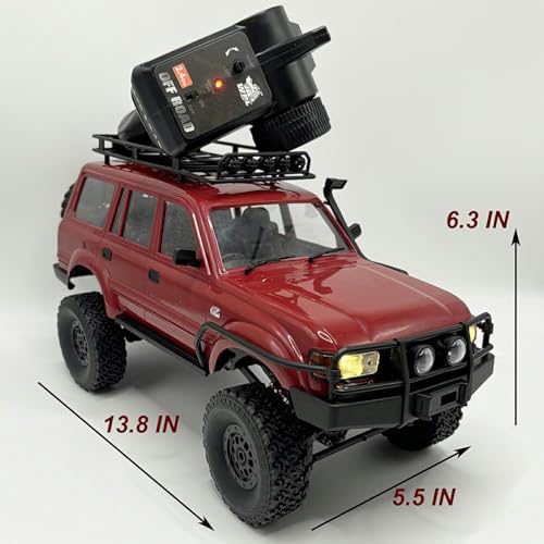 RC Crawler WPL C54-1 RC Truck 4x4 1/16 Scale Remote Control Rock Crawler | Off Road All Terrain Full Proportional 260 Motor Upgraded Chassis Hobby Car Adult 2 Batteries