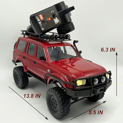 RC Crawler WPL C54-1 RC Truck 4x4 1/16 Scale Remote Control Rock Crawler | Off Road All Terrain Full Proportional 260 Motor Upgraded Chassis Hobby Car Adult 2 Batteries
