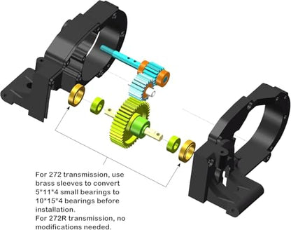 MEUS RACING RC Transmission Gear for Traxxas Slash 2WD 272 and 272R Transmission Gearbox