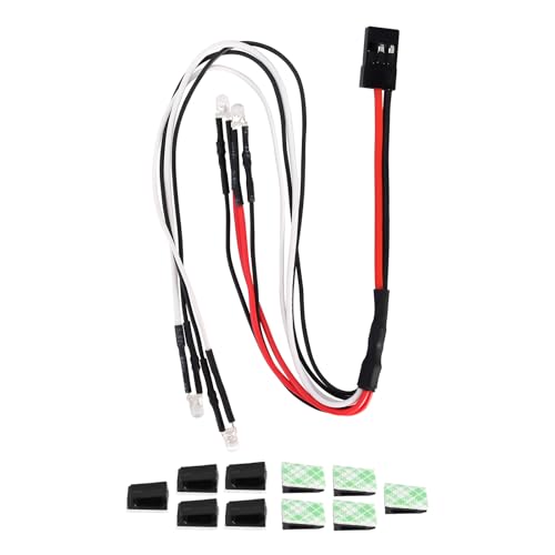 INJORA LED Lights Headlights & Taillights Kit for 1/18 TRX4M (White & Red)