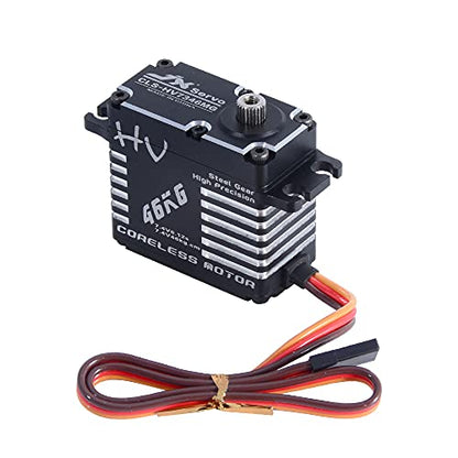 JX Servo CLS-HV7346MG 46KG Coreless Servo Motor 7.4V Digital Servo High Precision Steel Gear Full CNC Servo with 25T Servo Horn