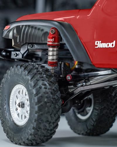 53mm Shocks Aluminum Threaded Shock Absorber Oil Damper for TRX4M 1/18 RC Crawler Upgrade Parts (Red)