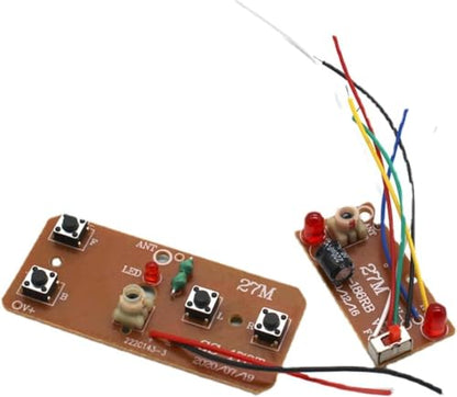 27mhz Four-Way Remote Control Board Two-Way RC Transmitter and Receiver Car Robot Model Accessories for DIY Projects(Control 2 Motors)，Remote and App Controlled Vehicles，Hobby RC Cars