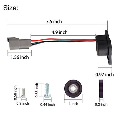 10L0L (High Speed Magnet) Speed Sensor for Club Car IQ DS and Precedent 2004-up 48V Electric Golf Cart with ADC Motor, OEM# 102704901 102265601