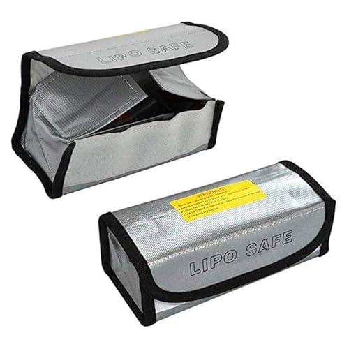 SpeedyFPV Portable Lipo Battery Safety Bag Guard Fireproof Fiberglass Charging Bag (7.25 x 3 x 3 Inches) - style: 7.25 X 3 X 3 Inches