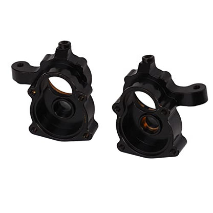 2Pcs Brass Portal Axle Portal Housing, RC Brass Steering Cup, Black Coated Rustproof Steering Knuckle for RGT EX86190 LC76 1/10 RC Crawler Car, Enhances Stability and Lowers Center