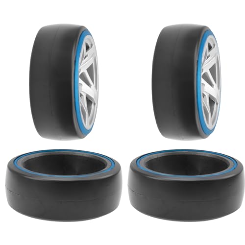 ShareGoo 4PCS/Set Hard Plastic 1/10 RC Drift Car Tires 12mm Hex Hard Tyre Compatible with Traxxas HSP Tamiya HPI Kyosho 1/10 RC On-Road Drifting Drift Car