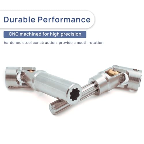 Steel Heavy-Duty Drive Shaft for 1/10 RC Car Crawler(75mm-95mm) | Stainless Steel Driveshaft for Axial SCX10 90046 AXI03007 TRX4 Redcat Gen8,Smooth Rotation - size: 75-95MM