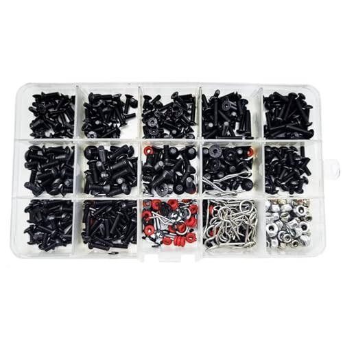 for Axial for SCX10 90046 for Traxxas for Trx4 for Redcat for MST for HSP 1/10 500PCS M3 M4 Metal Screws Nuts Box RC Crawler Car Rc Parts