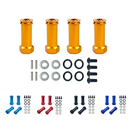 4Pcs 12mm Metal Wheel Hub Hex Adapter Long 30mm Extension Combiner Coupler for 1/10 Traxxas Slash 4X4 HQ727 RC Car Upgrades Part (Color : Blue)