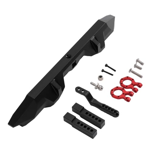 FILFEEL RC Rear Bumper for /10 Scale RC Cars – Duty Alloy Rear Bumper with Integrated Trailer Hitch – Optimized Fit for HSP and Compatible
